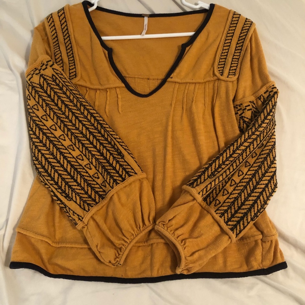 Free People embroidered top